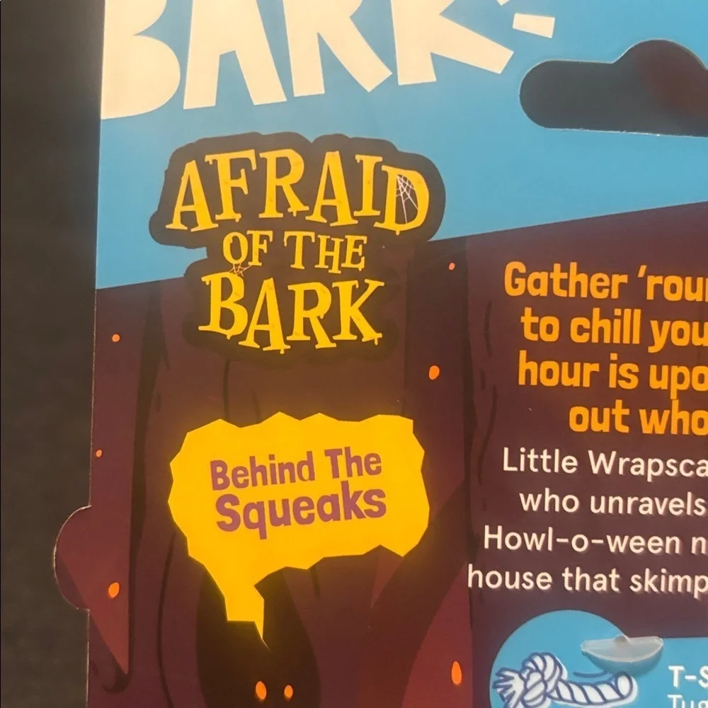 Bark afraid of the bark Halloween 2.75” Little Wrapscal rope plush dog toy. NWT